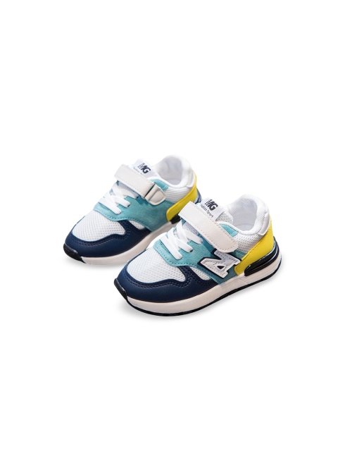 

Hopscotch Unisex Kids Blue Colourblocked PU Sneakers