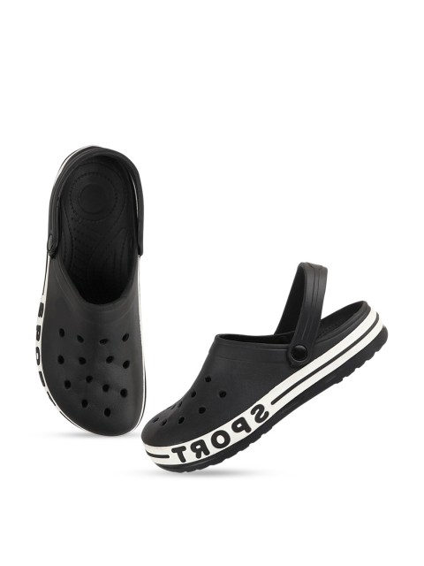 

Try Me Men Black & White Clogs