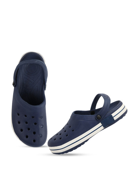 

Try Me Men Navy Blue & White Clogs