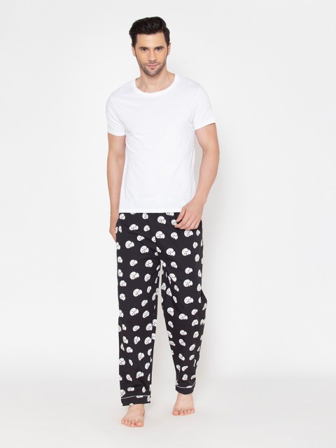 

Fluffalump Men Black & White Night suit