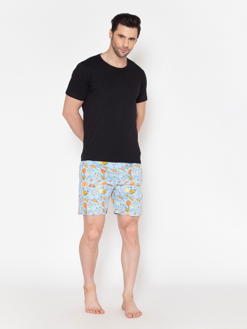 

Fluffalump Men Blue & Orange Night suit