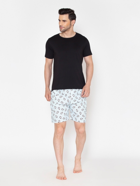 

Fluffalump Men Blue & Black Night suit