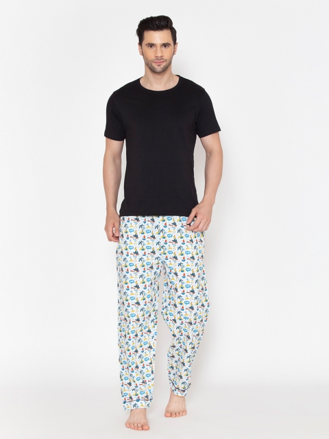 

Fluffalump Men White & Blue Night suit