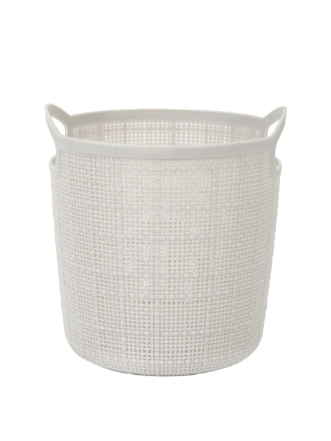 

Athome by Nilkamal Grey Round Tote Basket
