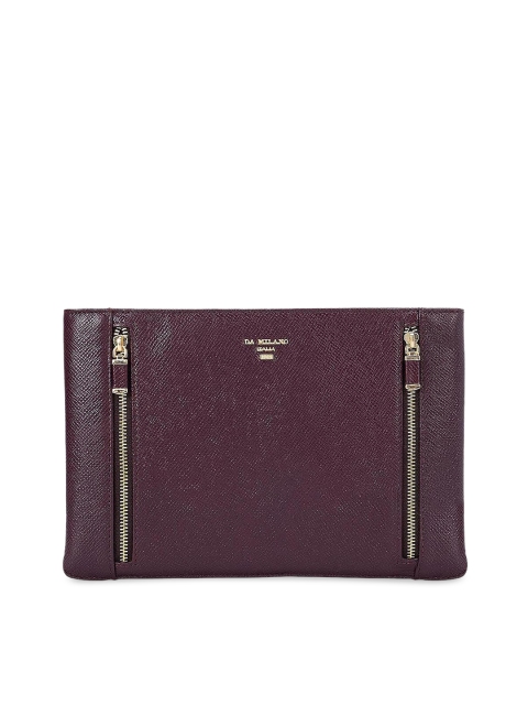 

Da Milano Burgundy Solid Leather Pouch