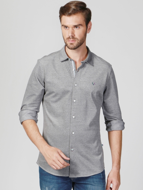 

Solly Sport Men Grey Super Slim Fit Solid Casual Shirt