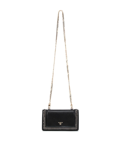 

Da Milano Women Black Textured Leather Zip Around Wallet