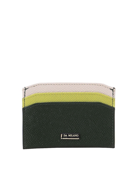 

Da Milano Men Green Textured Leather Card Holder