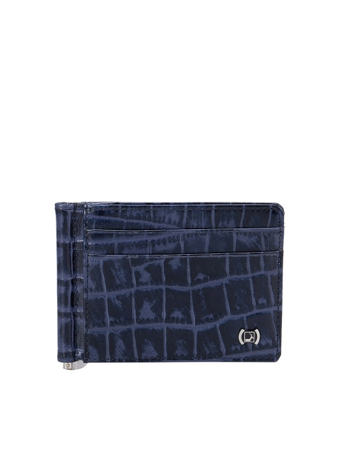 

Da Milano Men Blue Textured Leather Money Clip