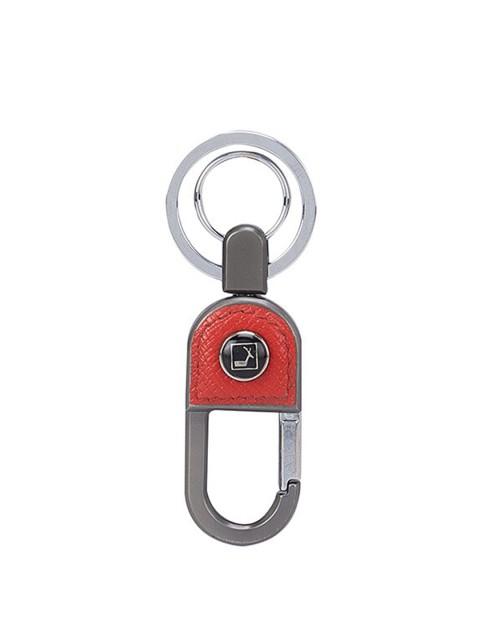 

Da Milano Silver-Tone & Red Solid Key Chain