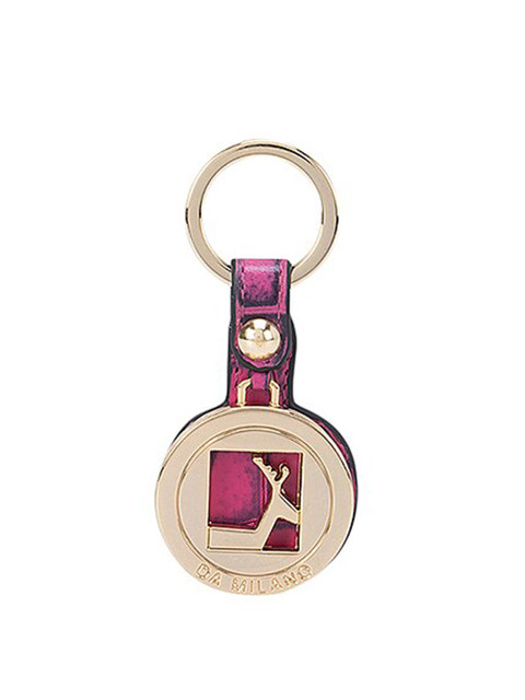 

Da Milano Pink & Gold-Toned Solid Leather Key chain