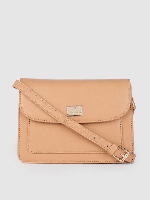 

Van Heusen Tan Brown Solid Structured Sling Bag