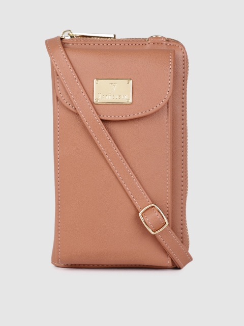 

Van Heusen Women Brown Solid Zip Around Wallet With Sling Strap
