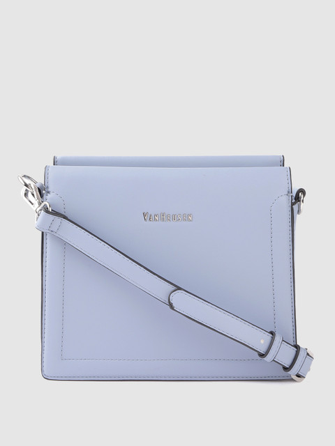

Van Heusen Women Blue Solid Structured Sling Bag
