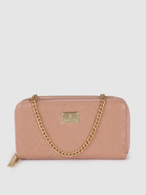 

Van Heusen Women Pink Textured PU Zip Around Wallet