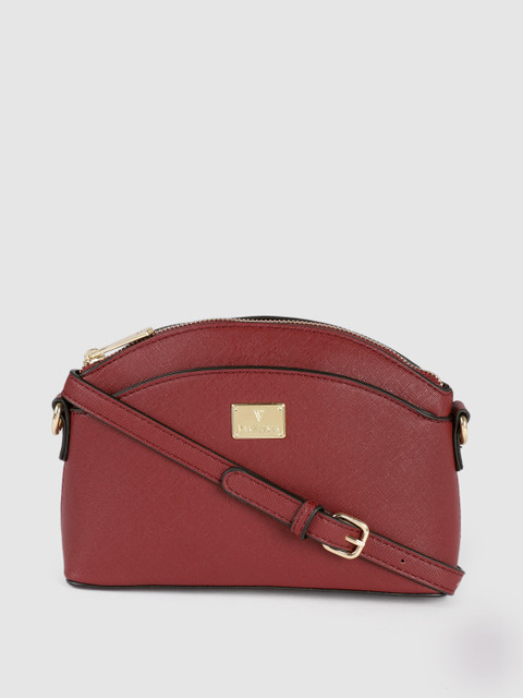 

Van Heusen Women Brown Solid Structured Sling Bag