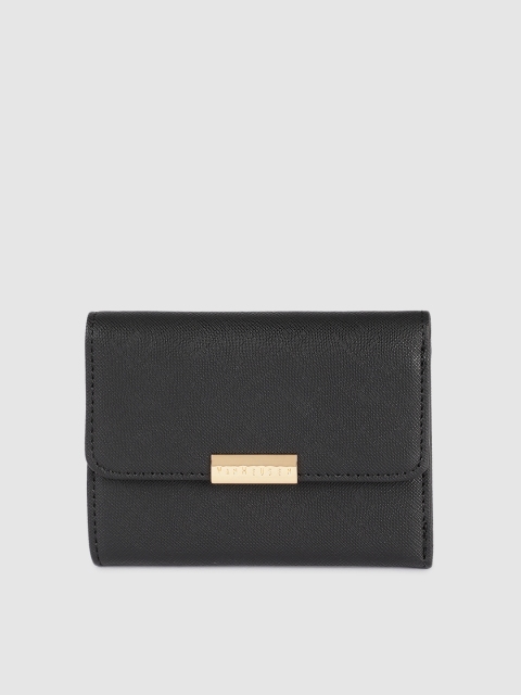 

Van Heusen Women Black Solid Three Fold Wallet