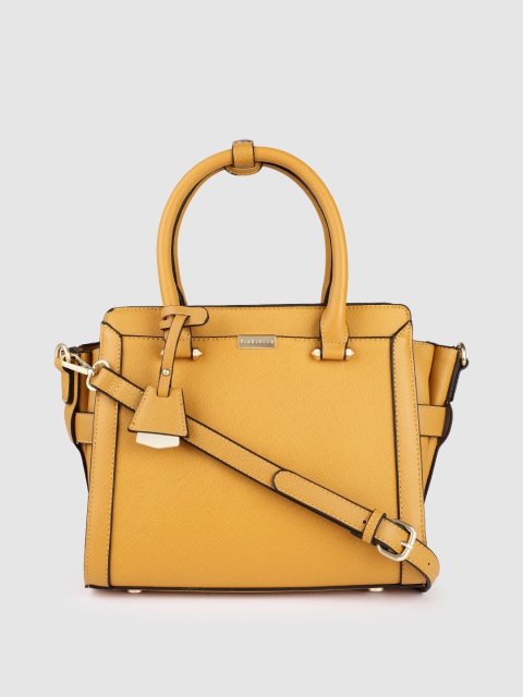 

Van Heusen Yellow Textured Swagger Handheld Bag
