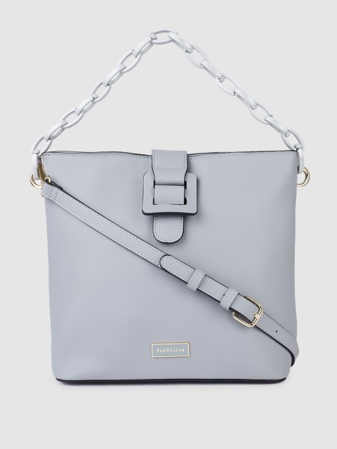 

Van Heusen Blue PU Structured Handheld Bag