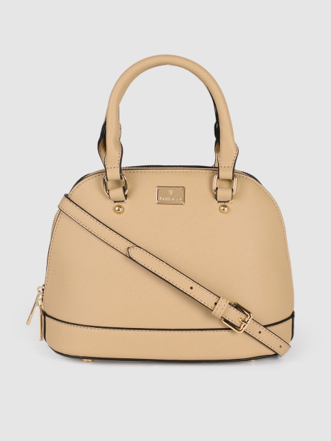 

Van Heusen Beige Textured PU Structured Handheld Bag