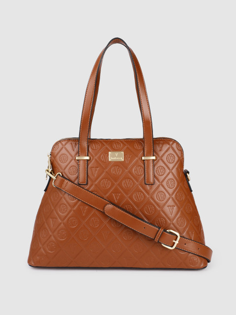 

Van Heusen Tan Brown Textured Structured Handheld Bag