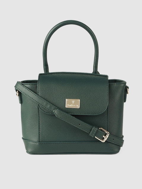 

Van Heusen Women Green Textured PU Structured Satchel