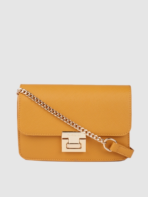 

Van Heusen Mustard PU Structured Sling Bag