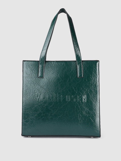 

Van Heusen Teal Textured PU Structured Shoulder Bag