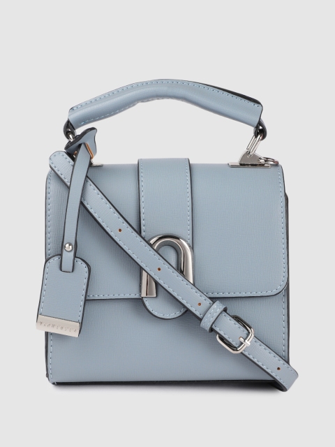 

Van Heusen Blue Solid Structured Satchel