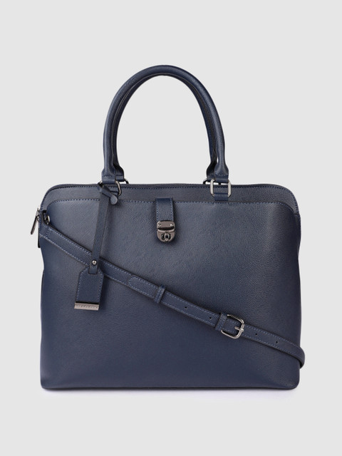 

Van Heusen Navy Blue Structured Handheld Bag
