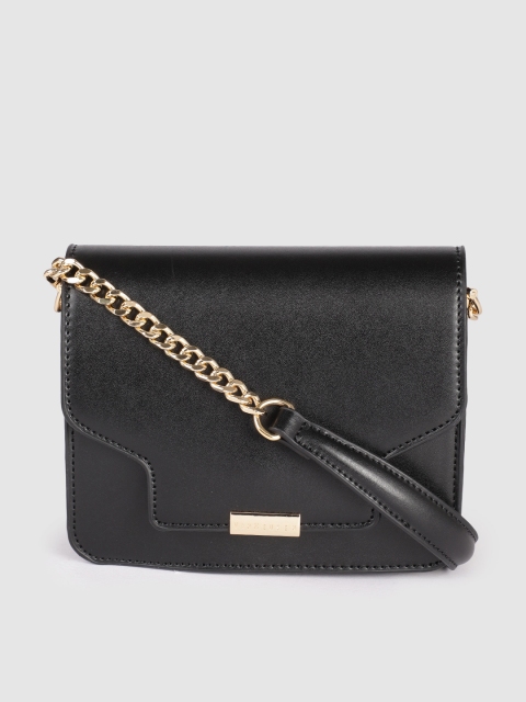 

Van Heusen Women Black Solid Structured Sling Bag