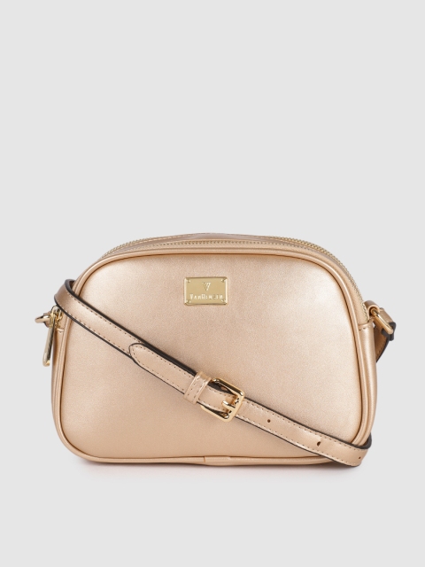 

Van Heusen Gunmetal-Toned PU Structured Sling Bag, Metallic