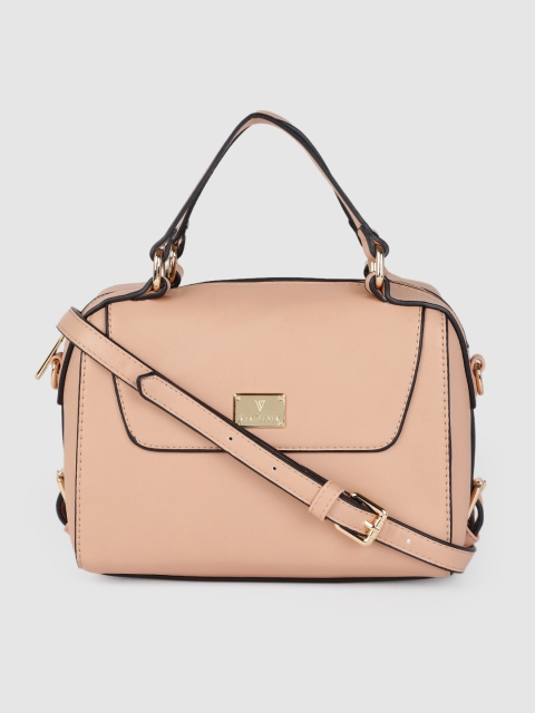

Van Heusen Pink Solid Structured Handheld Bag