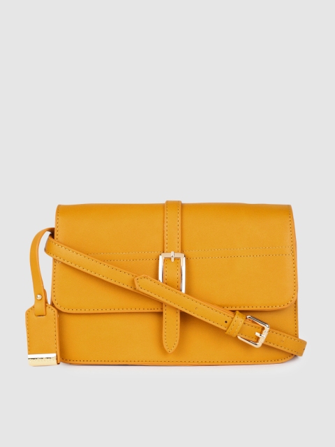 

Van Heusen Yellow PU Structured Sling Bag