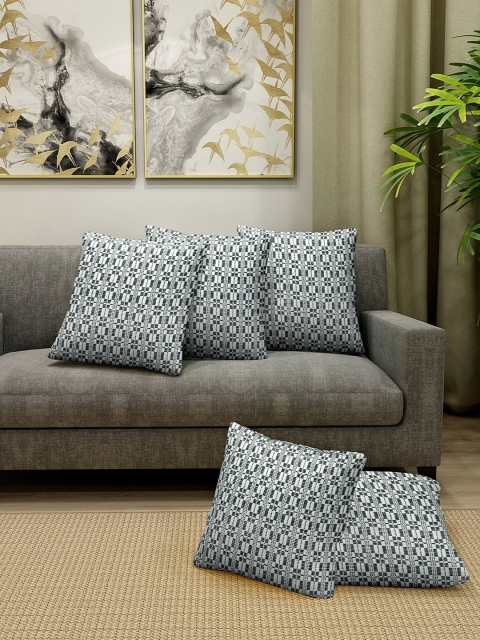 

KLOTTHE Grey Set of 5 Square Cushion Covers