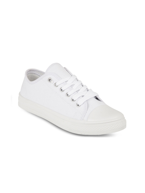 

Truffle Collection Women White Solid Regular Sneakers