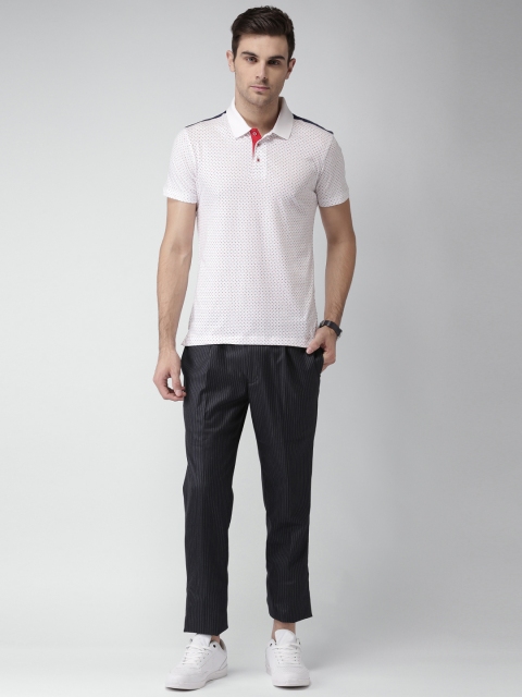 

INVICTUS Men White Printed Polo T-shirt