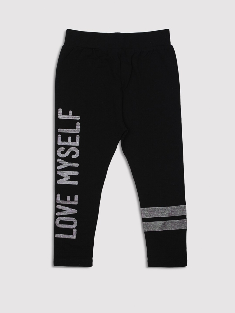 

Ziama Girls Black & Grey Printed Capris