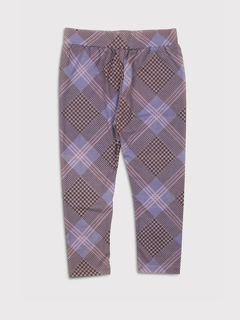 

Ziama Girls Purple & Blue Printed Capris