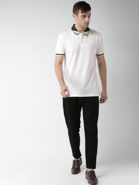 

INVICTUS Men White Solid Polo Collar T-shirt