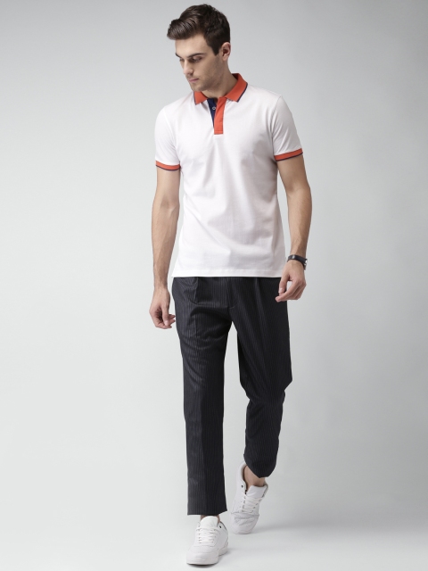 

INVICTUS Men White Solid Polo Collar T-shirt