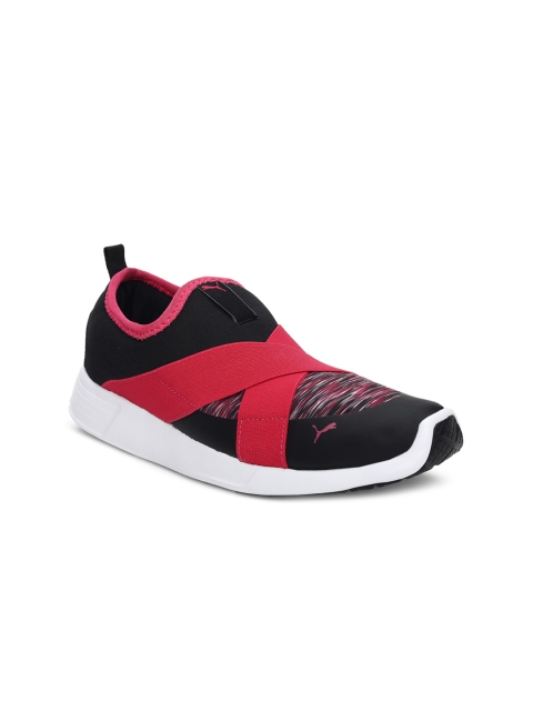 

Puma Women Black Textured Slip-On Sneakers