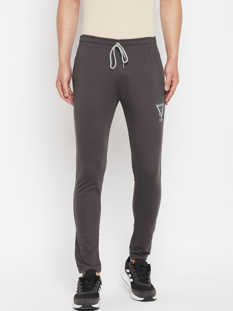 

FirstKrush Men Charcoal Solid Cotton Track Pants