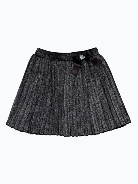 

Daffodils GIRLS WEAR Infant Girls Black Self-Design Flared Above Knee-Length Skirt