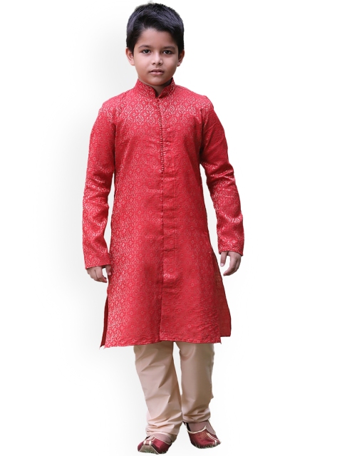 

Manyavar Boys Red Kurta with Pyjamas