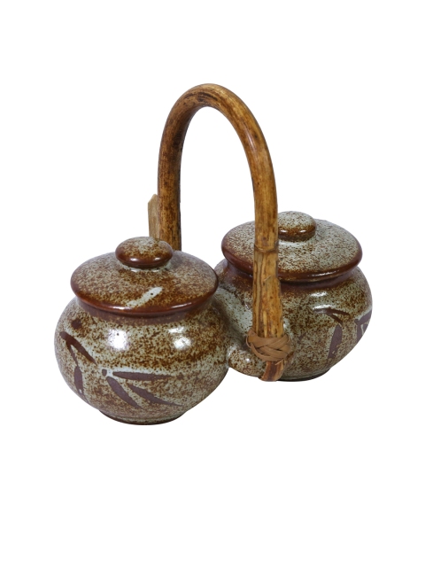 

nakshikathaa Beige HandPainted Salt & Pepper Set Serveware