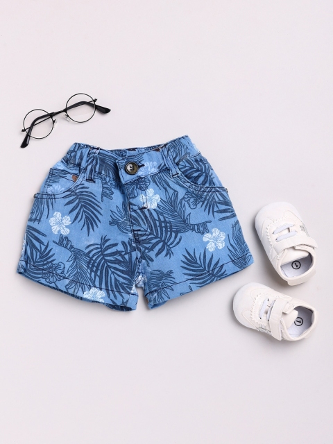 

Olio Kids Boys Blue Floral Printed Shorts