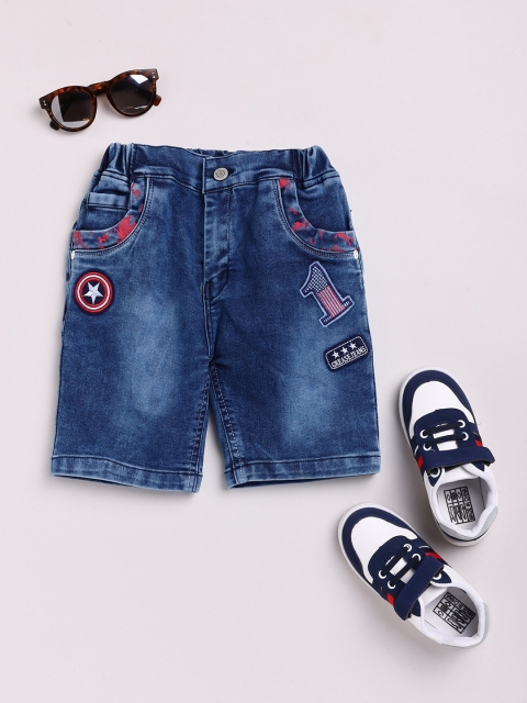 

Olio Kids Boys Blue Washed Denim Shorts