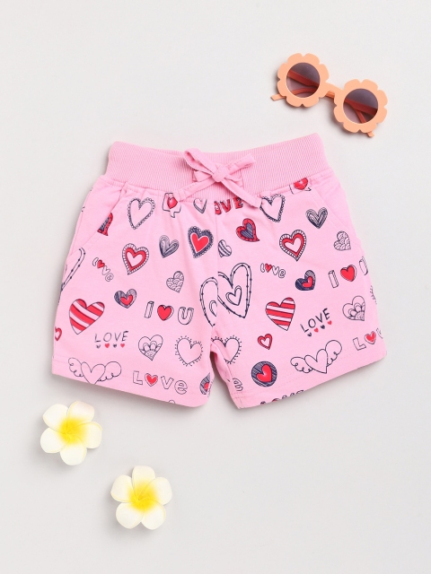 

Olio Kids Boys Pink Printed Regular Shorts