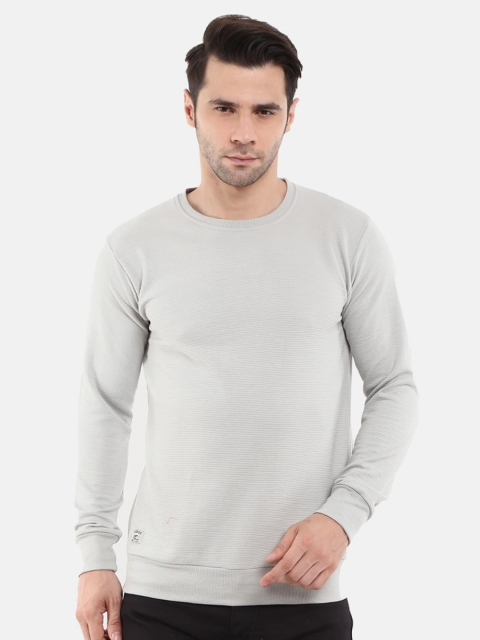 

V-Mart Men Grey Raw Edge Slim Fit T-shirt